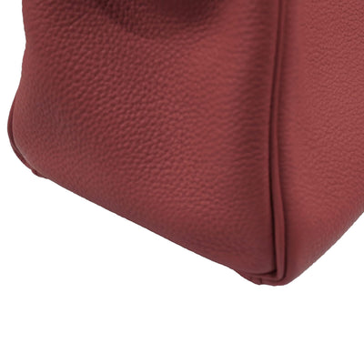 Hermes Kelly Handbag Leather Rouge Grenat Evercolor with Gold Hardware 28
