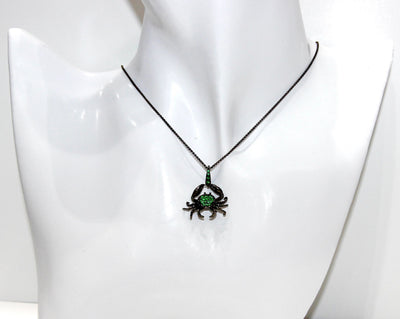 Stephen Webster 18K White Gold Peridot Crab Necklace