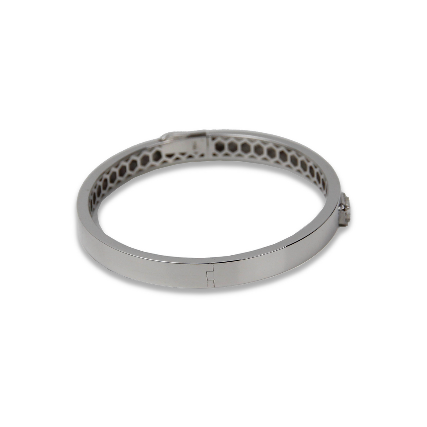ECJ Collection 18K White Gold 0.36ctw Diamond Bangle Bracelet