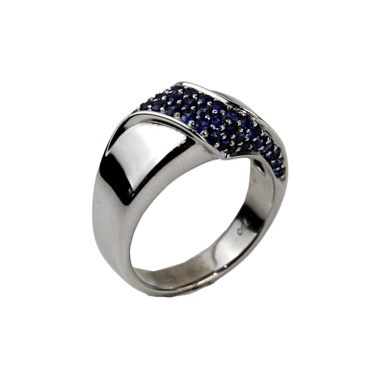 ECJ Collection 18K White Gold Sapphire Ring