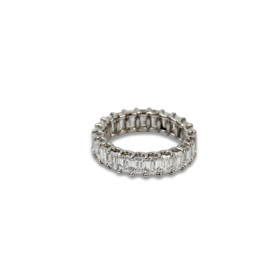 ECJ Collection 18K White Gold Eternity Band 6.20ctw Diamond Ring