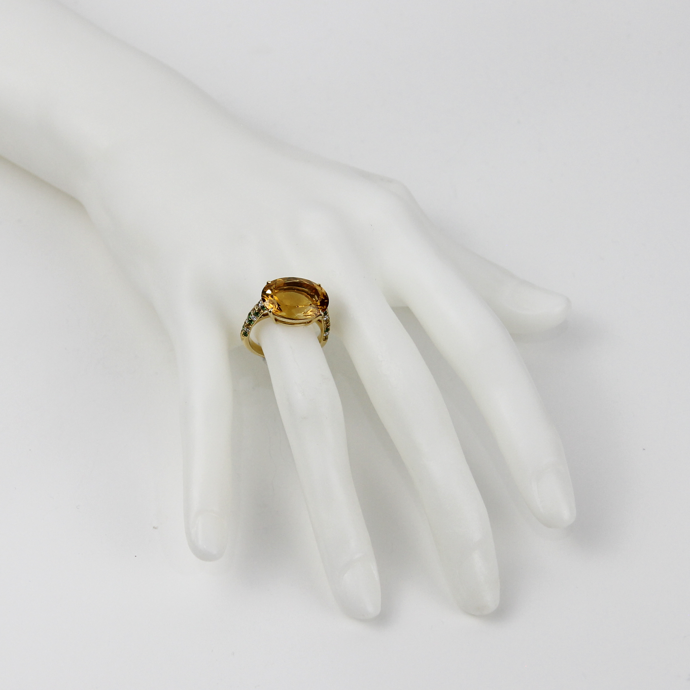 ECJ Collection 18K Yellow Gold Topaz & Peridot Ring