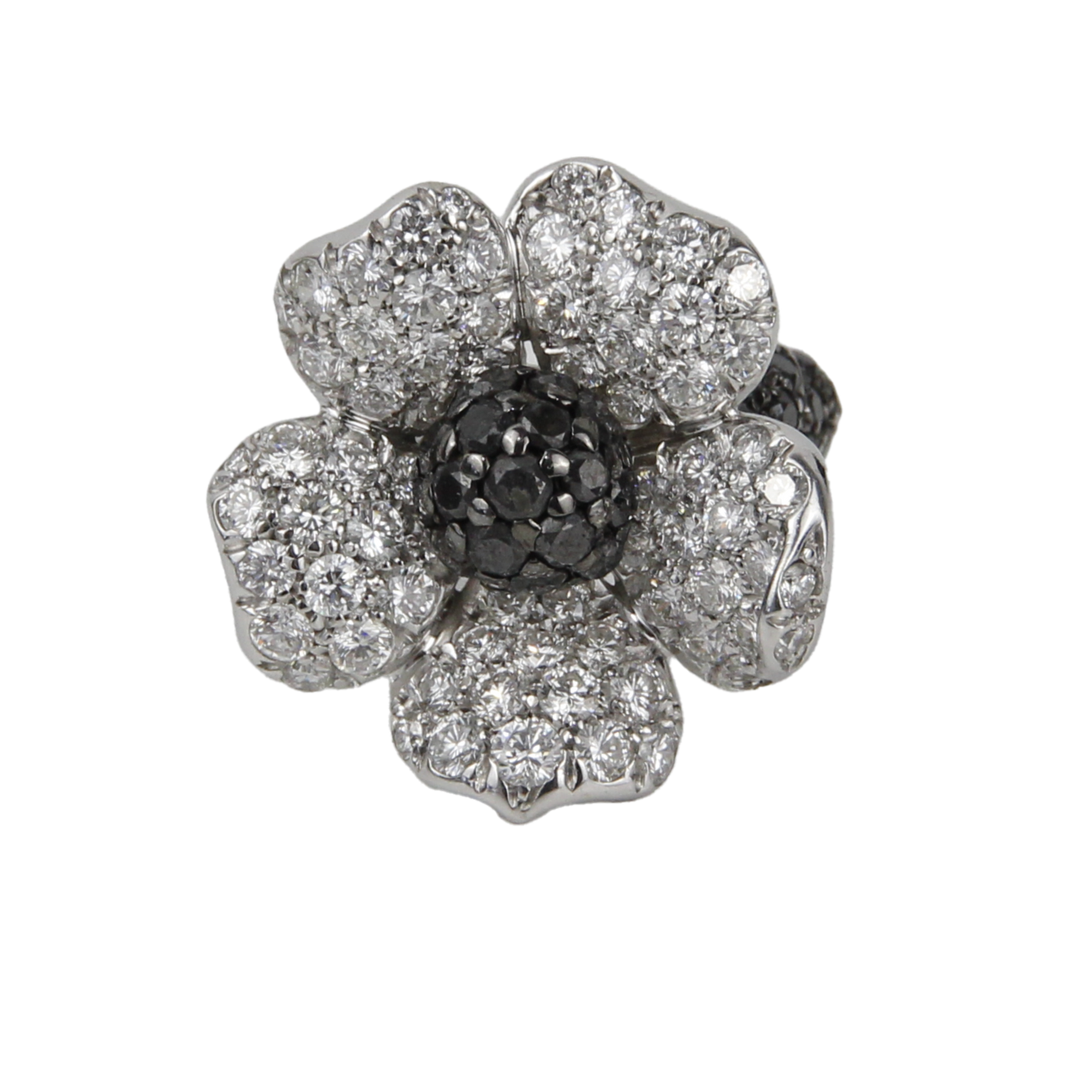 De Grisogono 18K White Gold Flower Diamond Ring