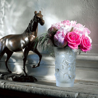LALIQUE MUSTANG VASE CLEAR CRYSTAL - ecjmiami