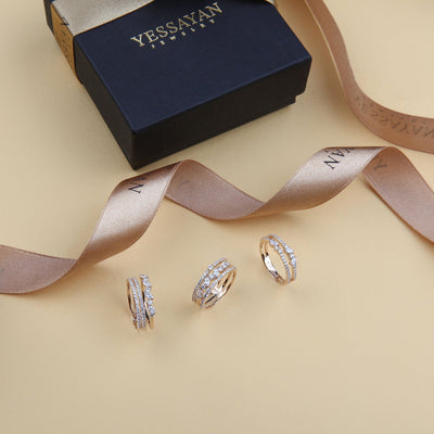 Diamond Trio Band Ring | jewelry online store | diamond rings