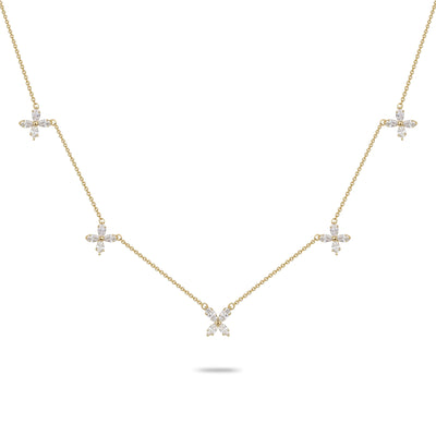 Yessayan 18K Yellow Gold Diamond Clover Charm Necklace