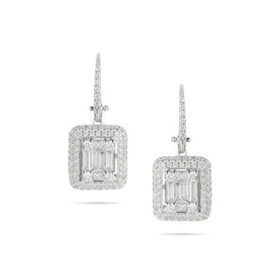 Illusion Diamond Drop Earrings | Earrings Online