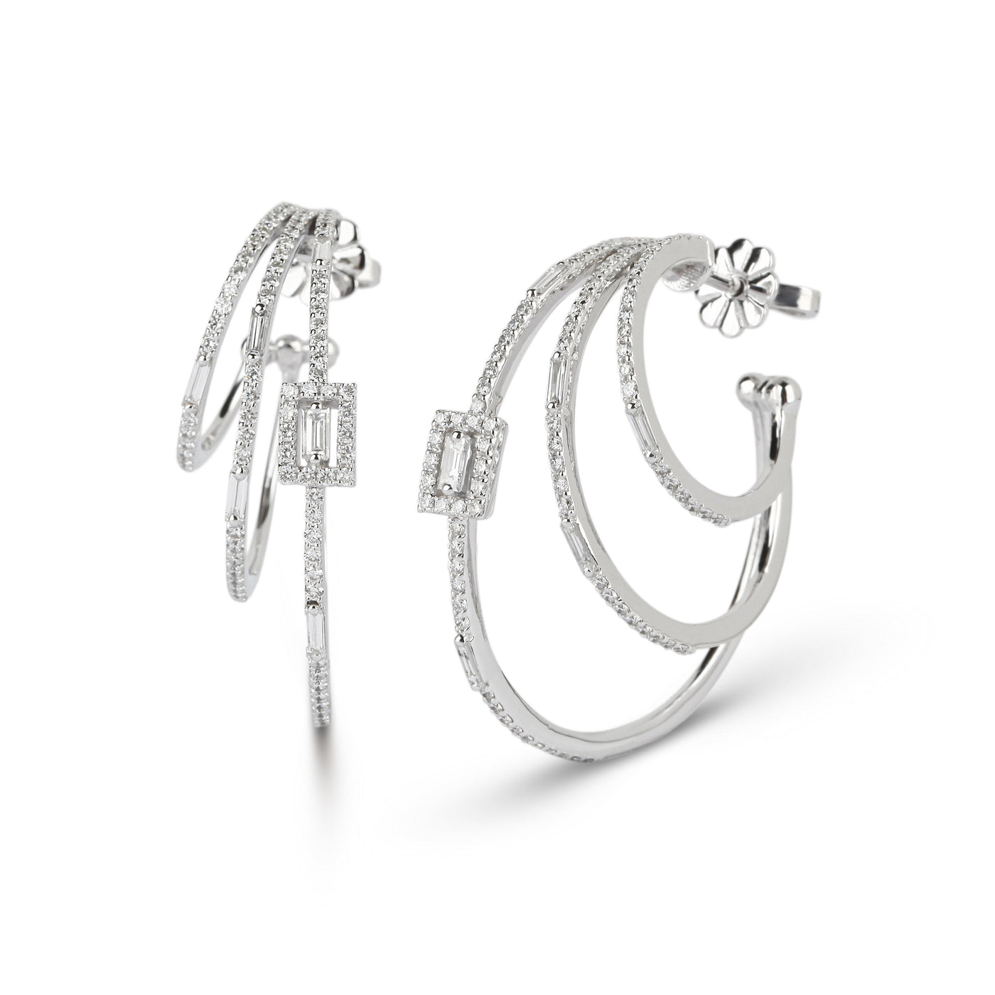 Multi Hoop Diamond Earrings | Jewelry Shops Online