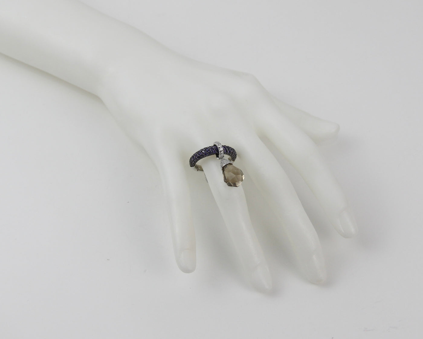 Stefan Hafner 18K White Gold Diamond & Sapphire Ring