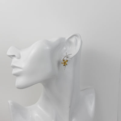 Stefan Hafner 18K White Gold Diamond & Sapphire Earrings