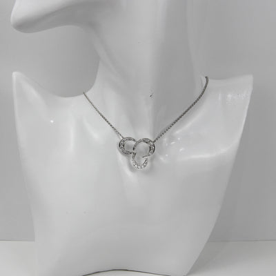 IO SI 18K White Gold Diamond Necklace