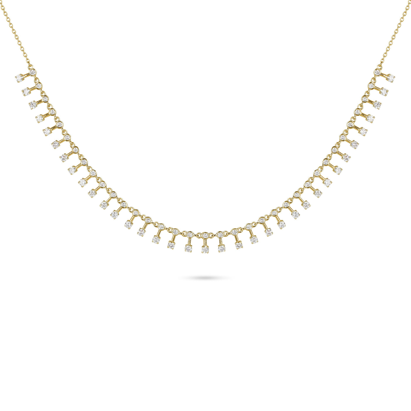 Yessayan 18K Yellow Gold Patterned Diamond Necklace