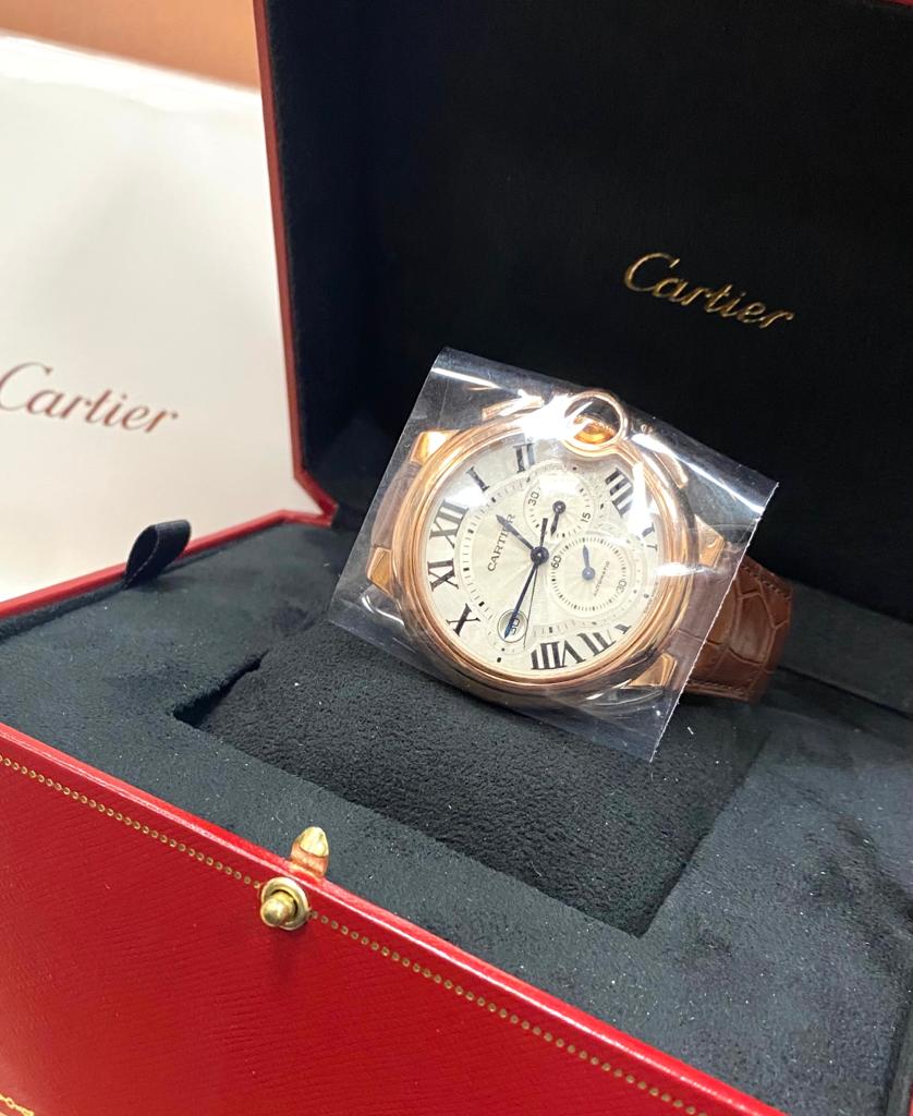 Cartier Ballon Bleu Rose Gold Chronograph 44mm