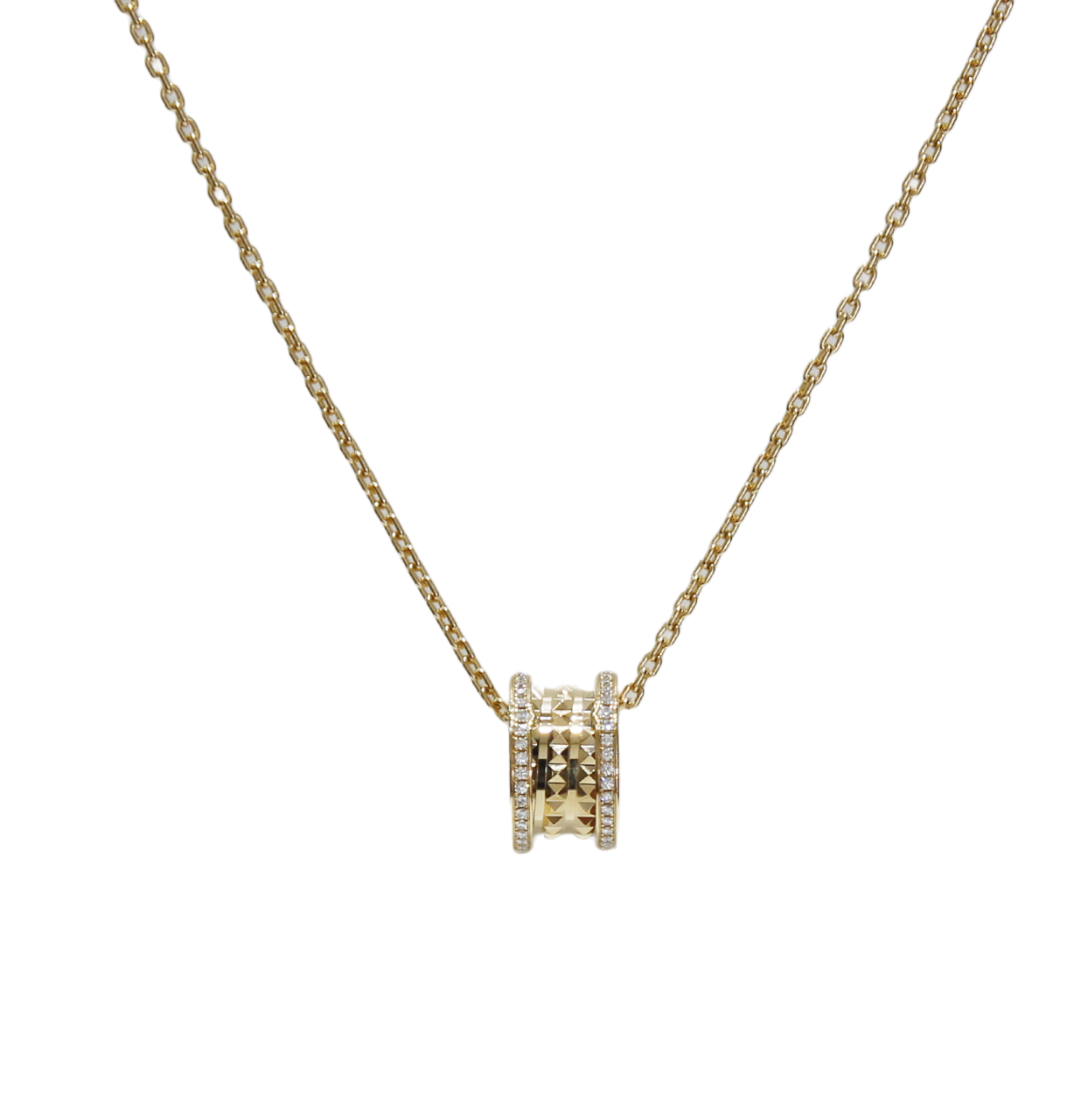 Bulgari B.ZERO1 Diamond Necklace 18K Yellow Gold