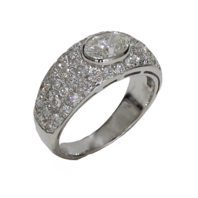 Bulgari 18K White Gold Diamond Ring