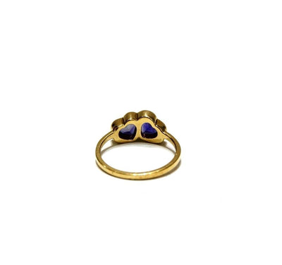 CARRERA Y CARRERA 18k Yellow Gold Iolite Hearts Ring - ecjmiami