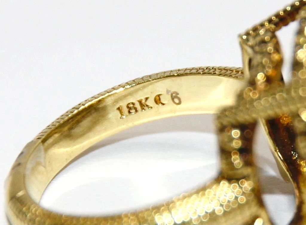 Judith Ripka 18kt gold ring