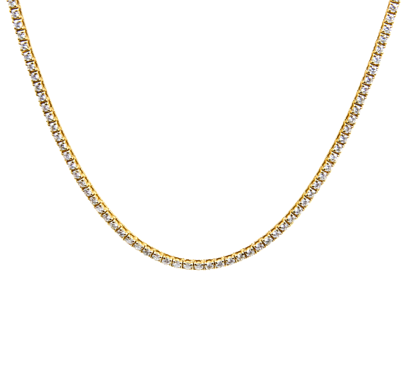 ECJ Collection 14K Yellow Gold 5.64ctw Diamond Tennis Necklace