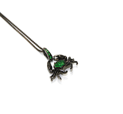Stephen Webster 18K White Gold Peridot Crab Necklace