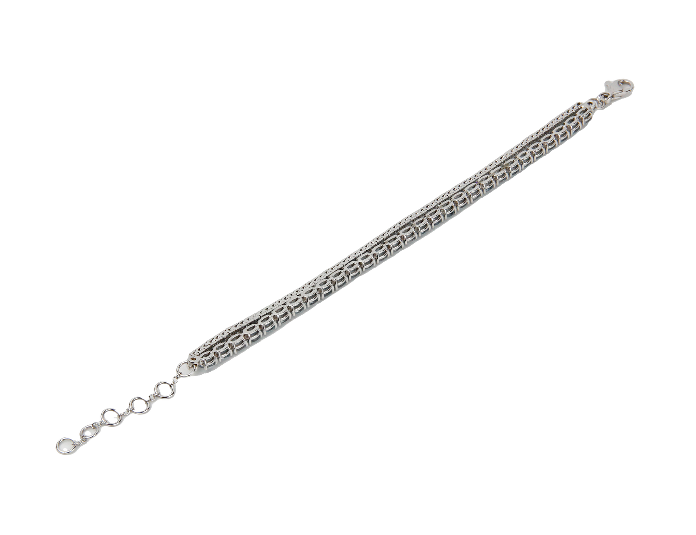 ECJ Collection 18K White Gold Diamond & Aquamarine Bracelet