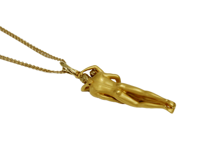 Carrera Y Carrera Man and Woman Nude Lovers Necklace 18K Yellow Gold