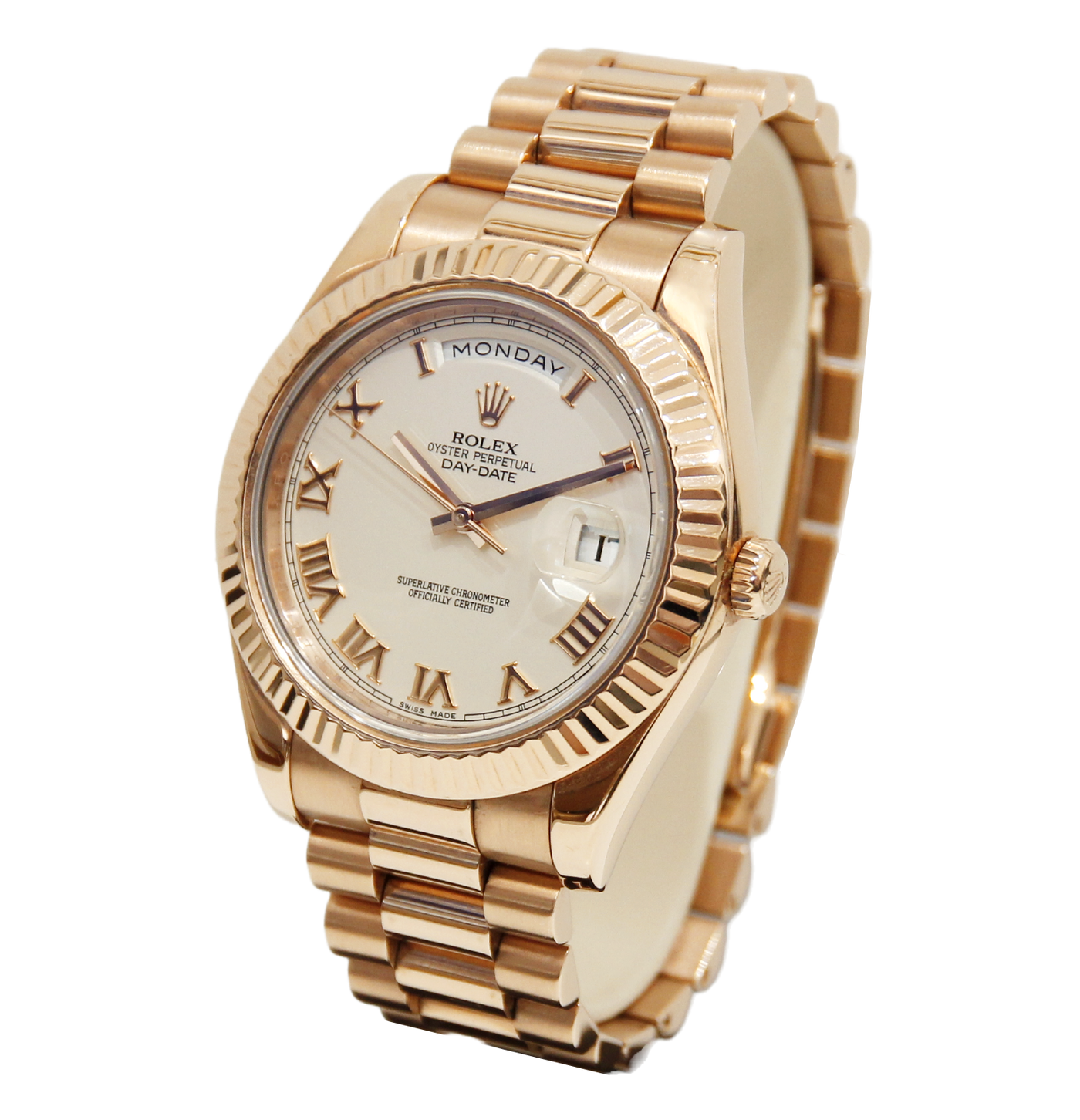 Rolex Day-Date II Ivory Dial Rose Gold 218235