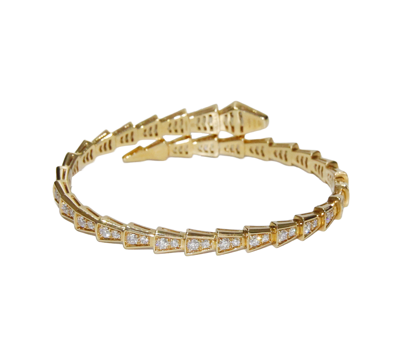 Bulgari Serpenti Viper Diamond Bracelet 18K Yellow Gold