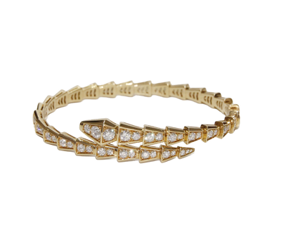 Bulgari Serpenti Viper Diamond Bracelet 18K Yellow Gold