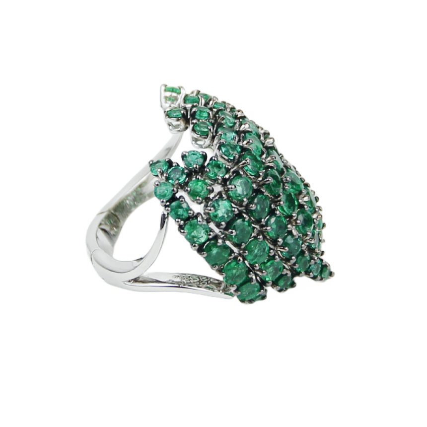 Stefan Hafner 18K White Gold 5.34ctw Emerald Ring