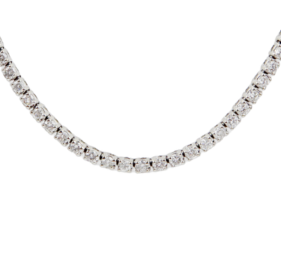 ECJ Collection 14K White Gold 9.00ctw Diamond Tennis Necklace