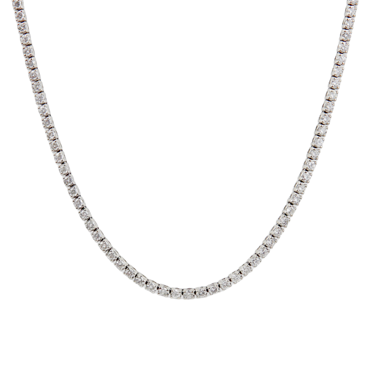 ECJ Collection 14K White Gold 9.00ctw Diamond Tennis Necklace