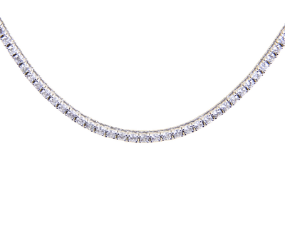 ECJ Collection 14K White Gold 5.79ctw Diamond Tennis Necklace