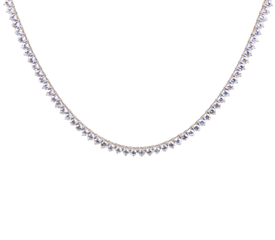 ECJ Collection 18K White Gold 6.65ctw Diamond Tennis Necklace